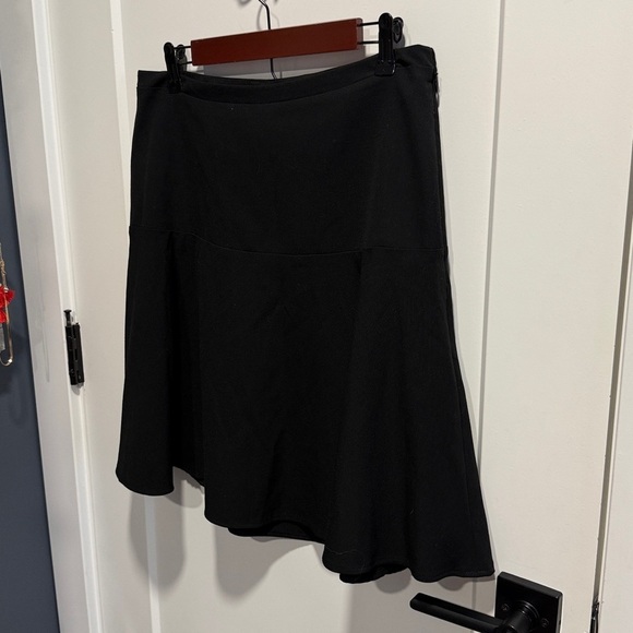 White House Black Market Dresses & Skirts - WHBM Skirt Size 10 Black Flounce Hem Side Zip